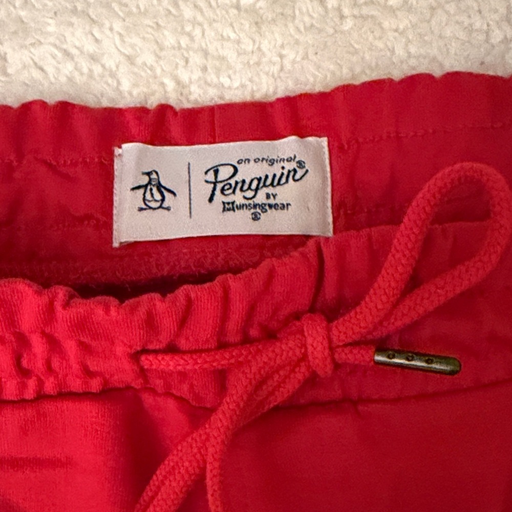 Original Penguin Bright Red Drawstring Shorts - image 2